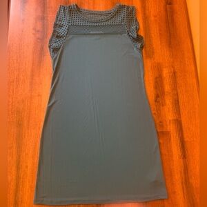 Michael Kors dress women’s small teal sleeveless mini open top pattern